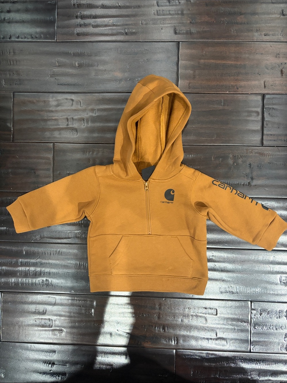 Carhartt Kids' Hooded Pullover Sweatshirt in Carhartt Brown/Amber